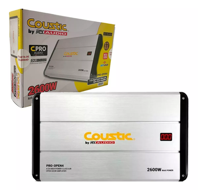 AMPLIFICADOR 2600 WATTS 4 CANALES COUSTIC