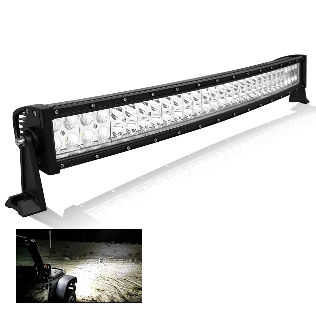 BARRA LED 200 WATTS 22 PULGADAS CURVA COLOR BLANCO