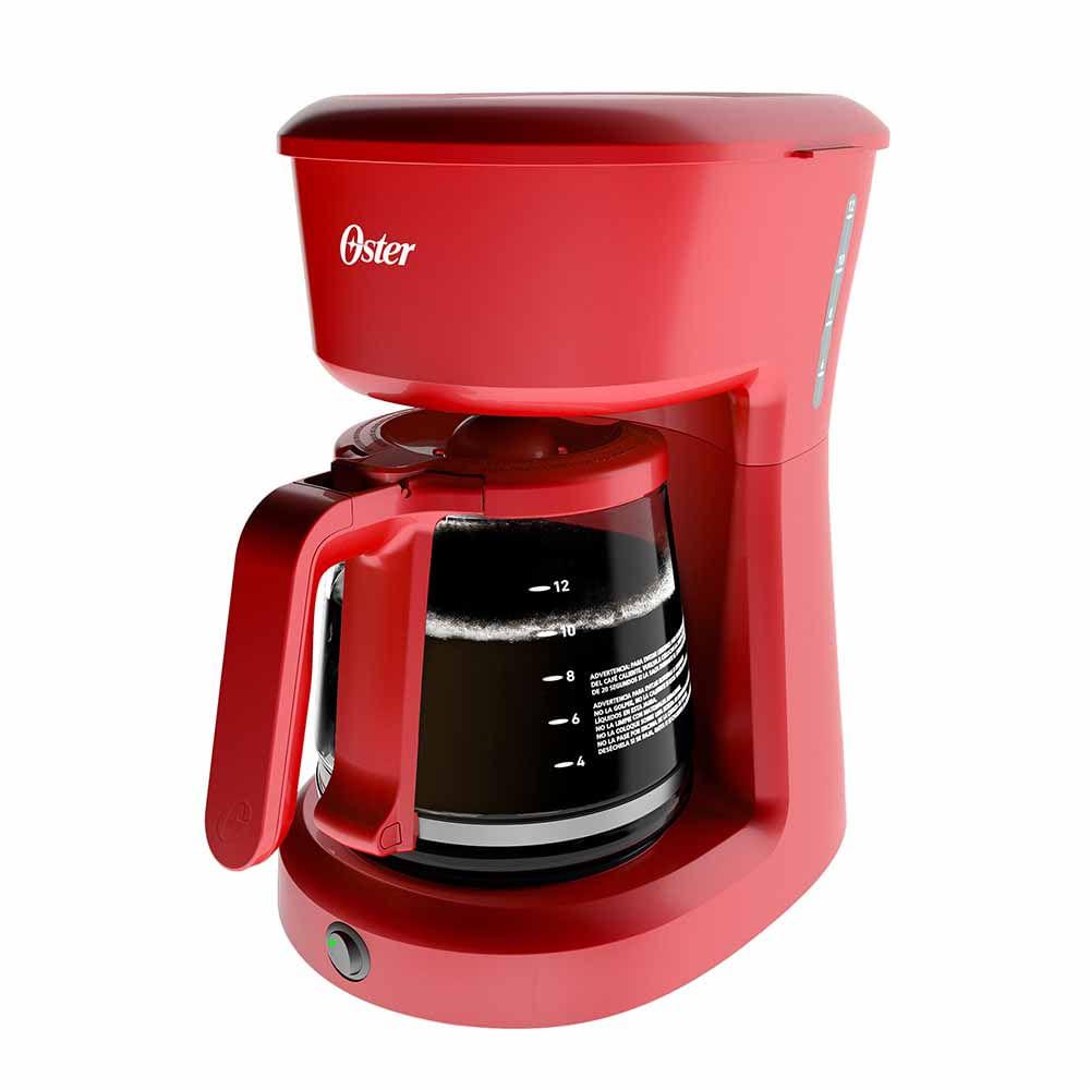 Cafetera De 12 Tazas Con Filtro Permanente, Rojo, Oster