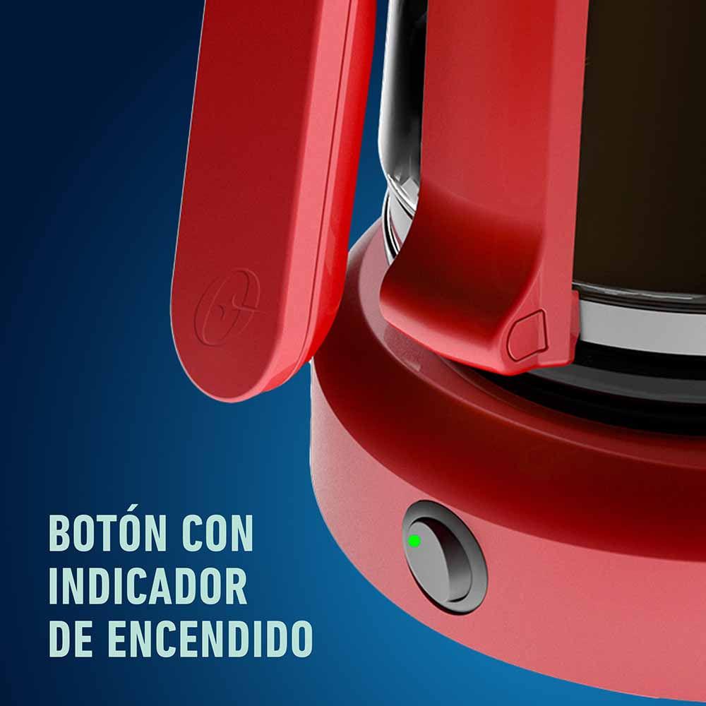 Cafetera De 12 Tazas Con Filtro Permanente, Rojo, Oster