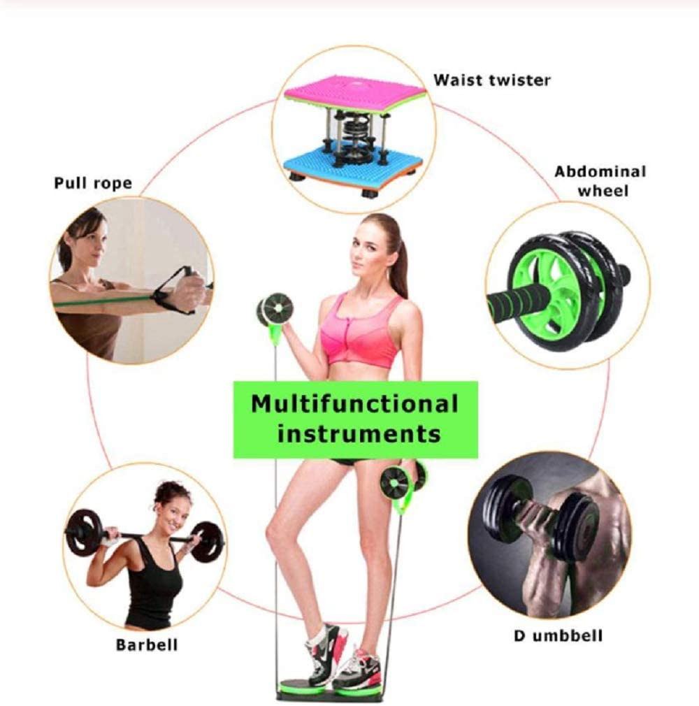 Entrenadores abdominales Doble Ab Roller Wheel Fitness