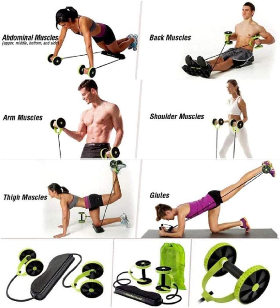 Entrenadores abdominales Doble Ab Roller Wheel Fitness