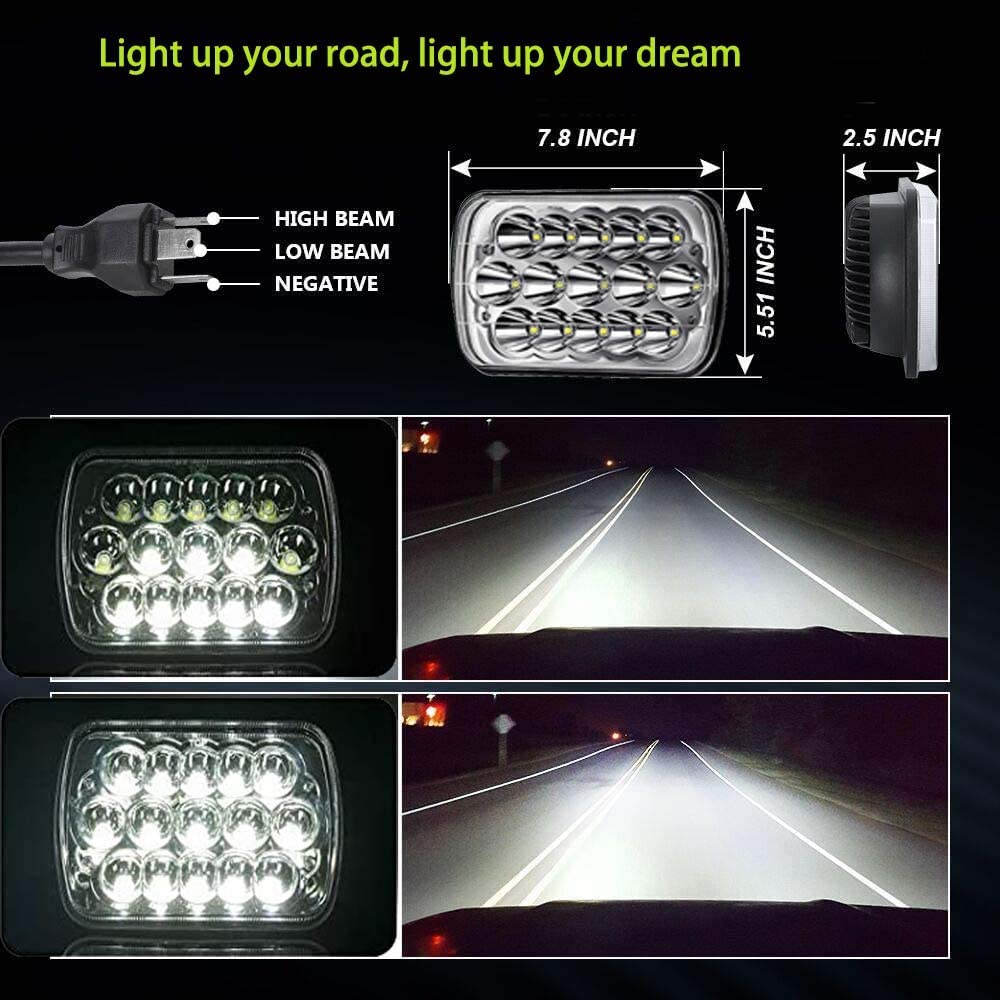 SILVINES LED BLANCOS 7X5 PULGADAS PARA PICK UP Y 22R
