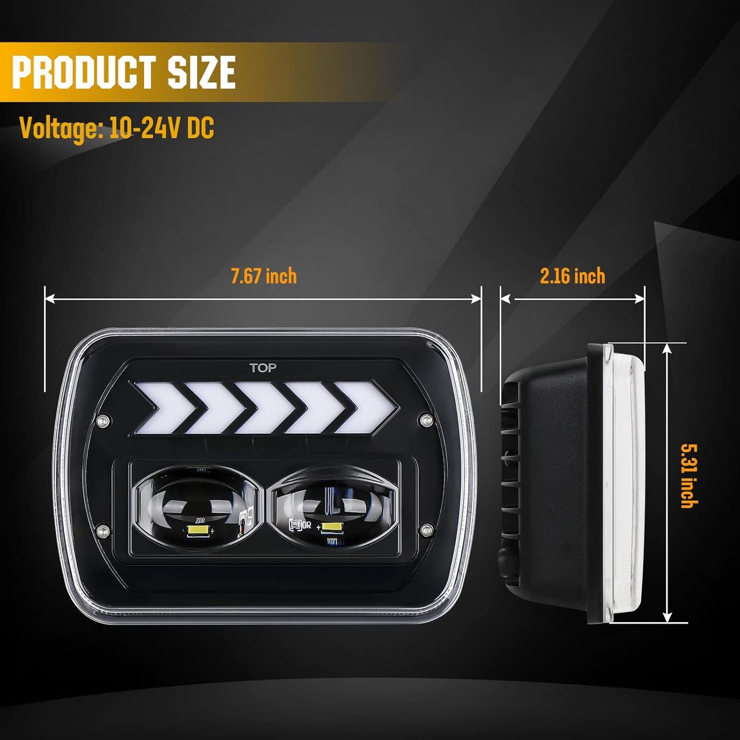 SILVINES LED 7X5 PULGADAS PARA PICKUP 22R