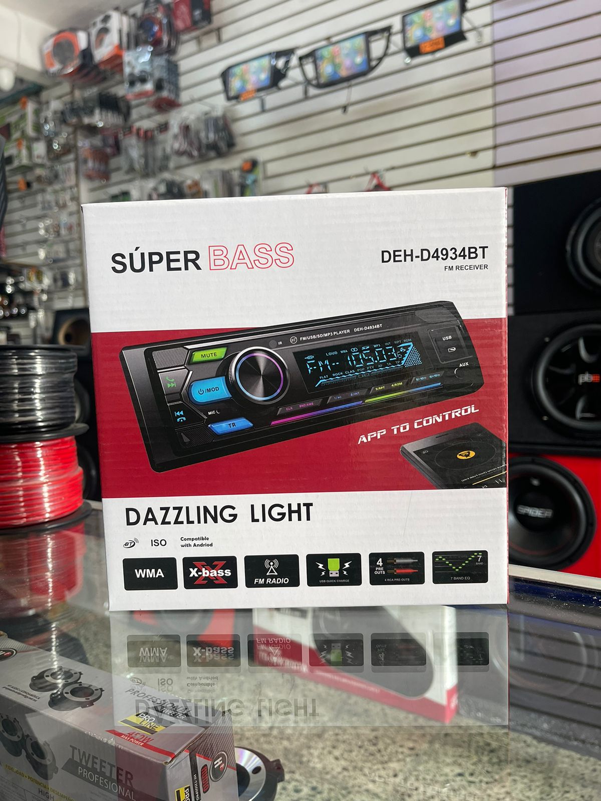 Radio EWTTO Caratula Desmontable Pantalla multicolor 4936