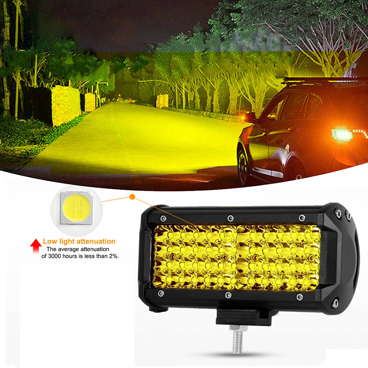 BARRAS LED 100 WATTS 7 PULGADAS