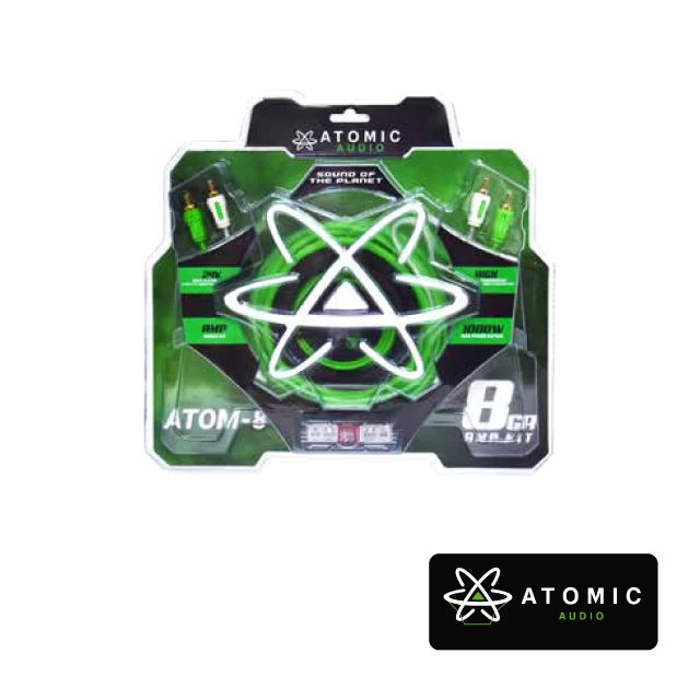 KIT DE CABLES CALIBRE 8 / 1000 WATTS ATOMIC