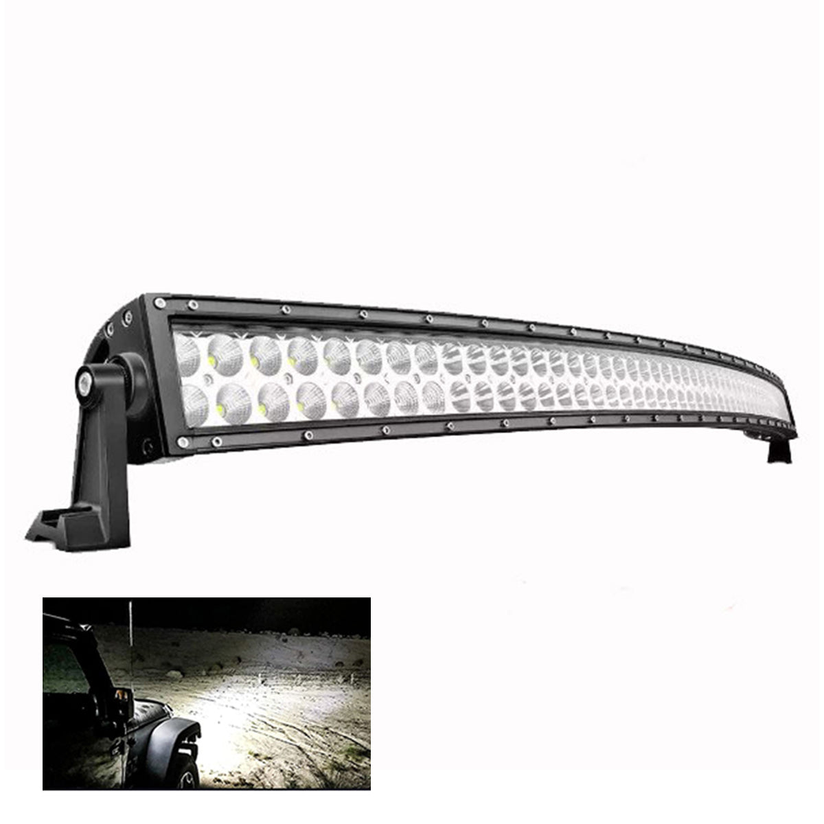 Barra Led Curva 42 Pulgadas Blanca 370 WATTS de 80 Luces blancas