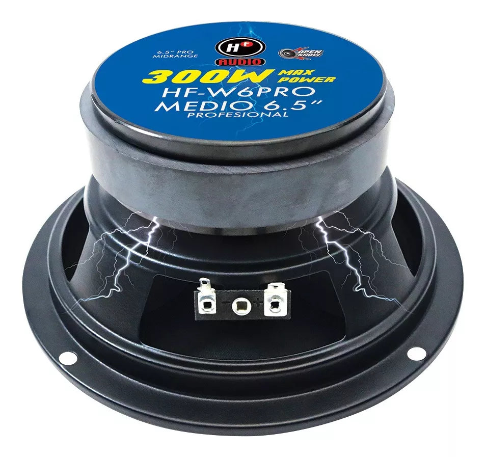 MEDIOS HF AUDIO DE 6.5 PULGADAS 300 WATTS / HF-W6PRO