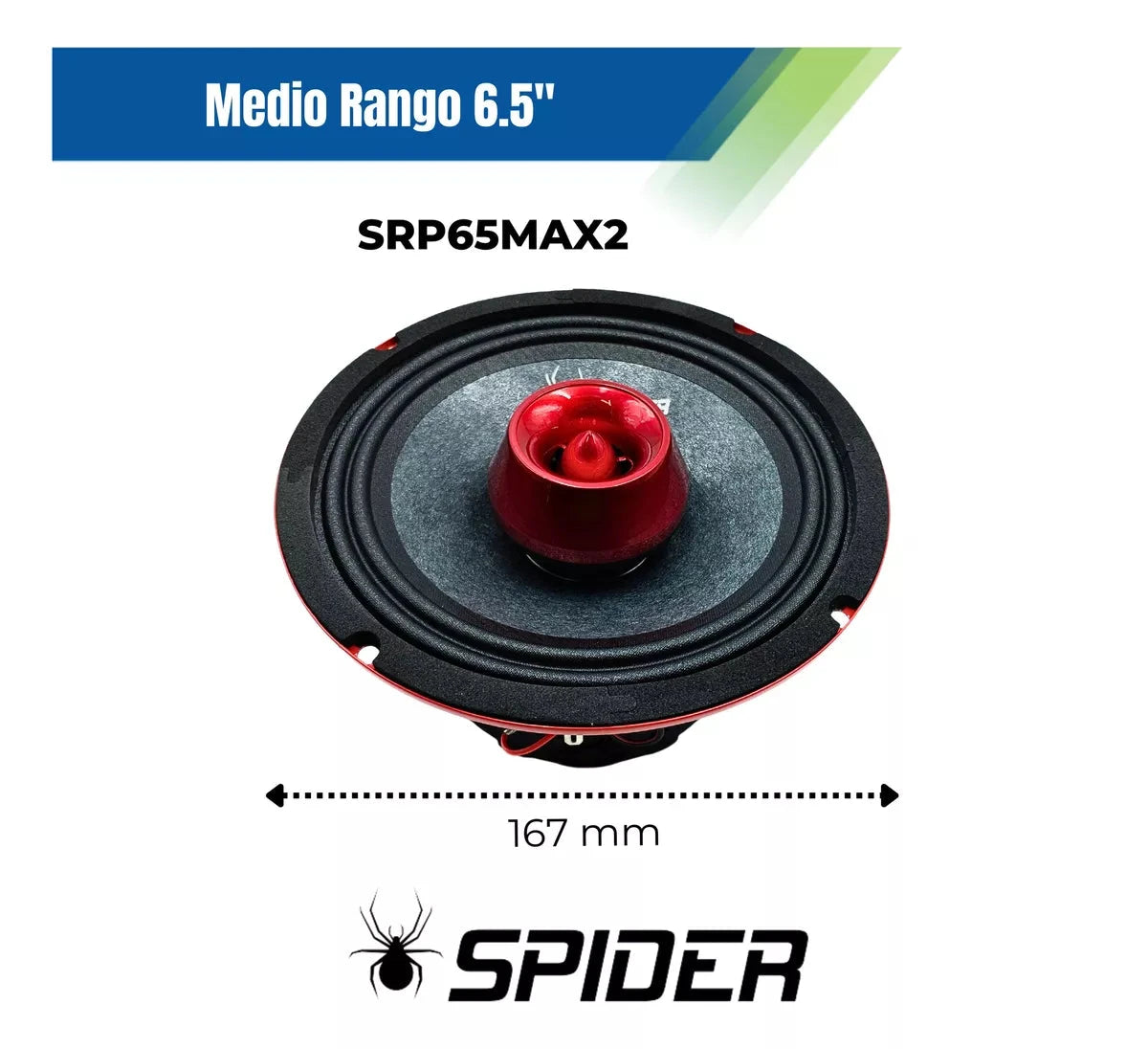 MEDIOS SPIDER DE 6.5 PULGADAS 1000 WATTS / SR-P65MAX2