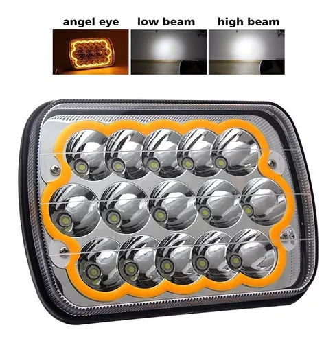 SILVINES LED ARILLA NEON AMARILLA 7X5 PULGADAS PARA PICK UP Y 22R