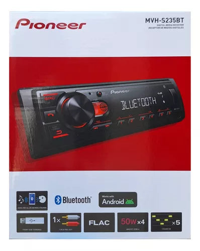 RADIO PIONEER SIN DISCO Y BLUETOOTH MVH-S235BT