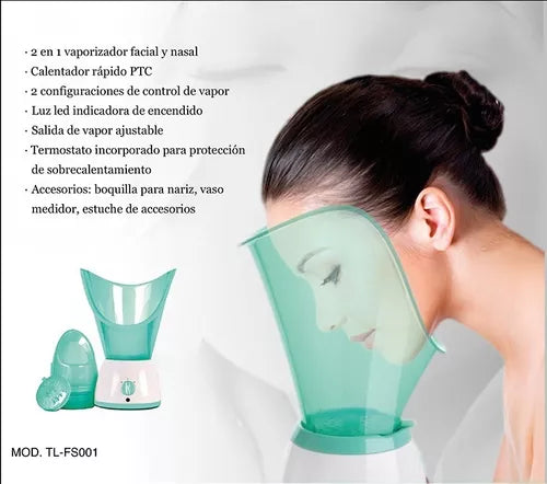 Vaporizador Limpieza Facial Sauna Spa Abre Poro Faciales