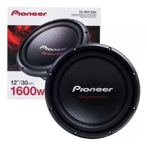 SUBWOOFER CHAMPION PIONEER DOBLE BOBINA 1600 WATTS 12 PULGADAS / TS-W312D4