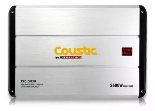 AMPLIFICADOR 2600 WATTS 4 CANALES COUSTIC
