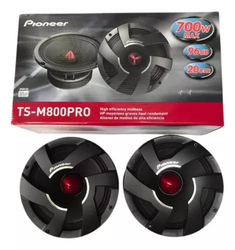 PAR DE MEDIOS 8´´ PIONEER DE 700W / TS-M800PRO