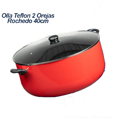 Olla de teflon 2 Orejas Rochedo 40