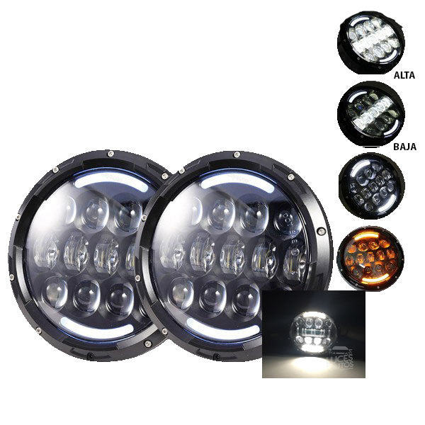 SILVINES LED 7 PULGADAS REDONDOS