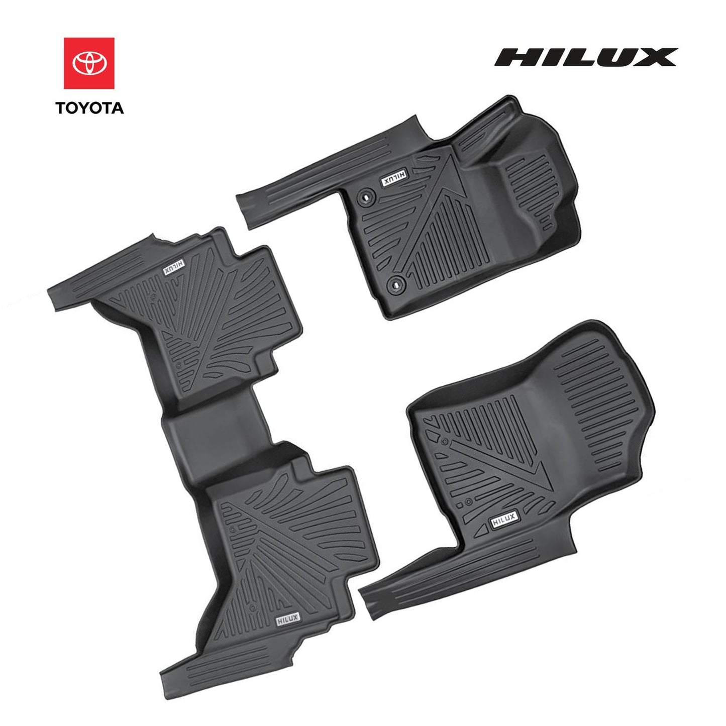 ALFOMBRA 3D Toyota Hilux 2016 al 2024 3 Piezas