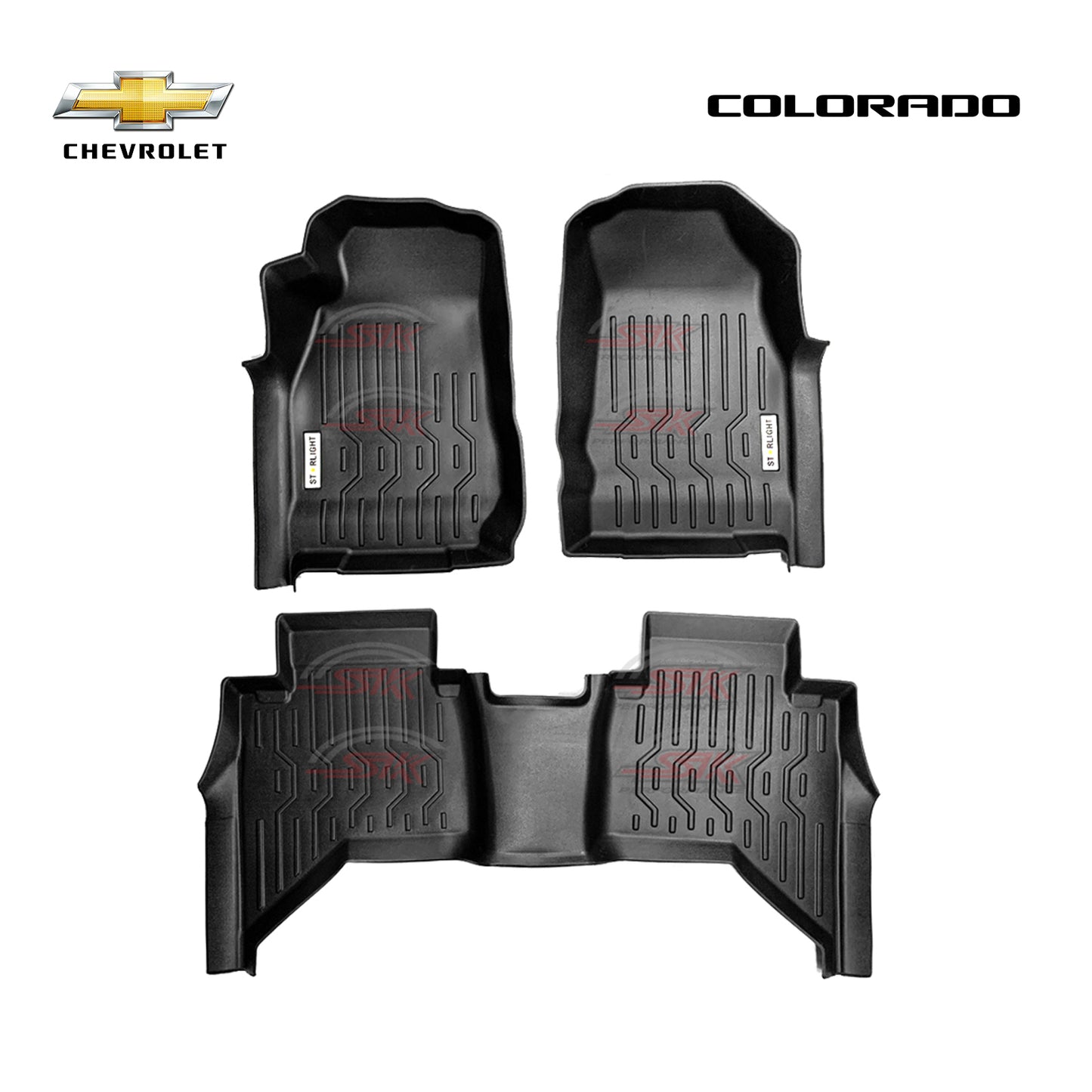 ALFOMBRA 3D para Chevorlet Colorado 2012 al 2020 3 Piezas