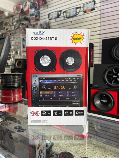 Radio de Pantalla xbass con bocinas 4" y camara Retroceso