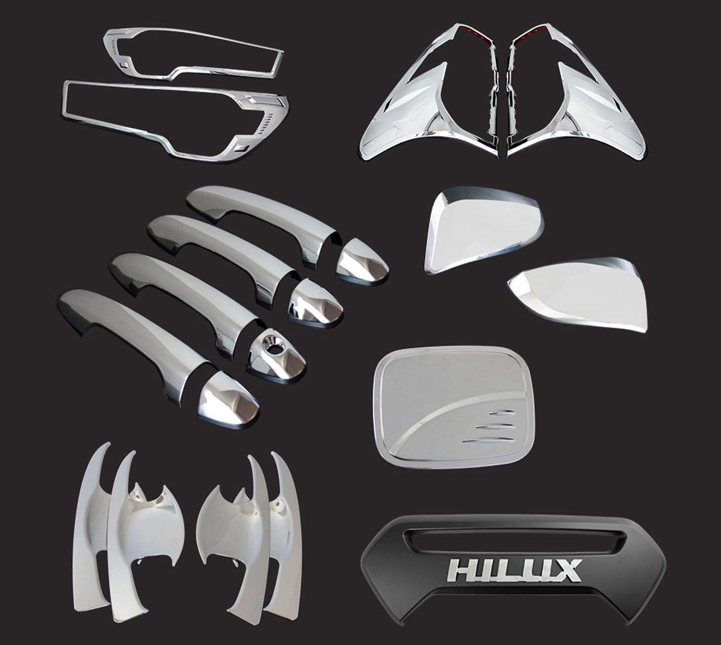 KIT DE CROMOS DE HILUX 2.8 REVO ROCCO 2020 al 2021