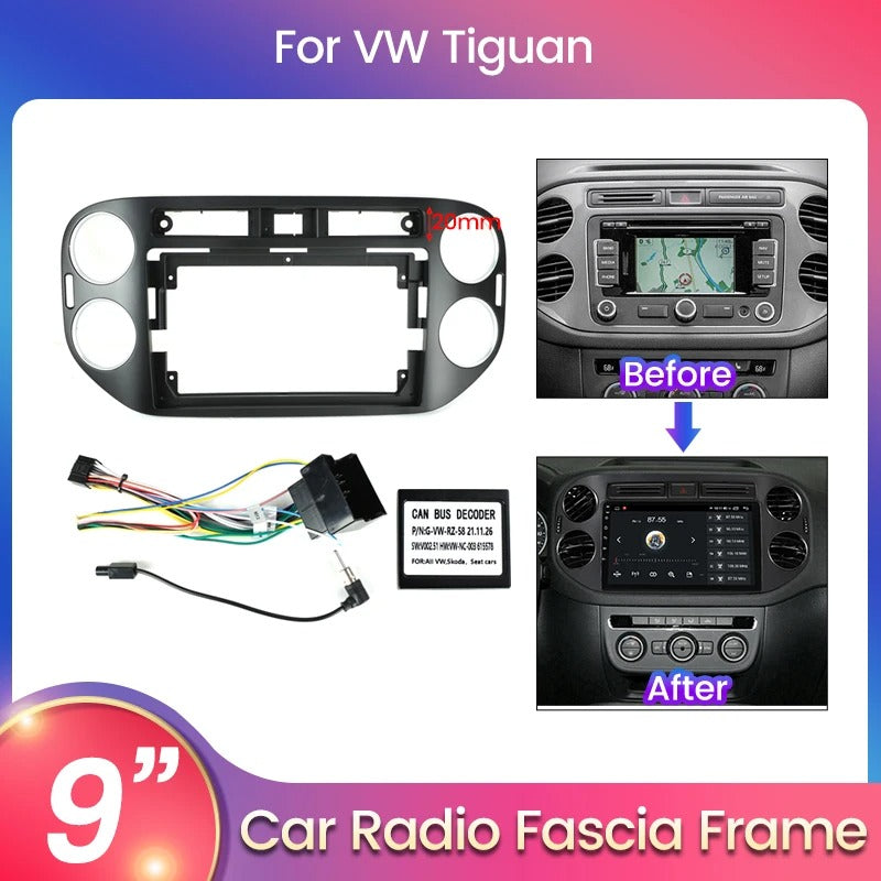 Dash Kit de 9 Pulgadas VOLKSWAGEN TIGUAN 2010 al 2015