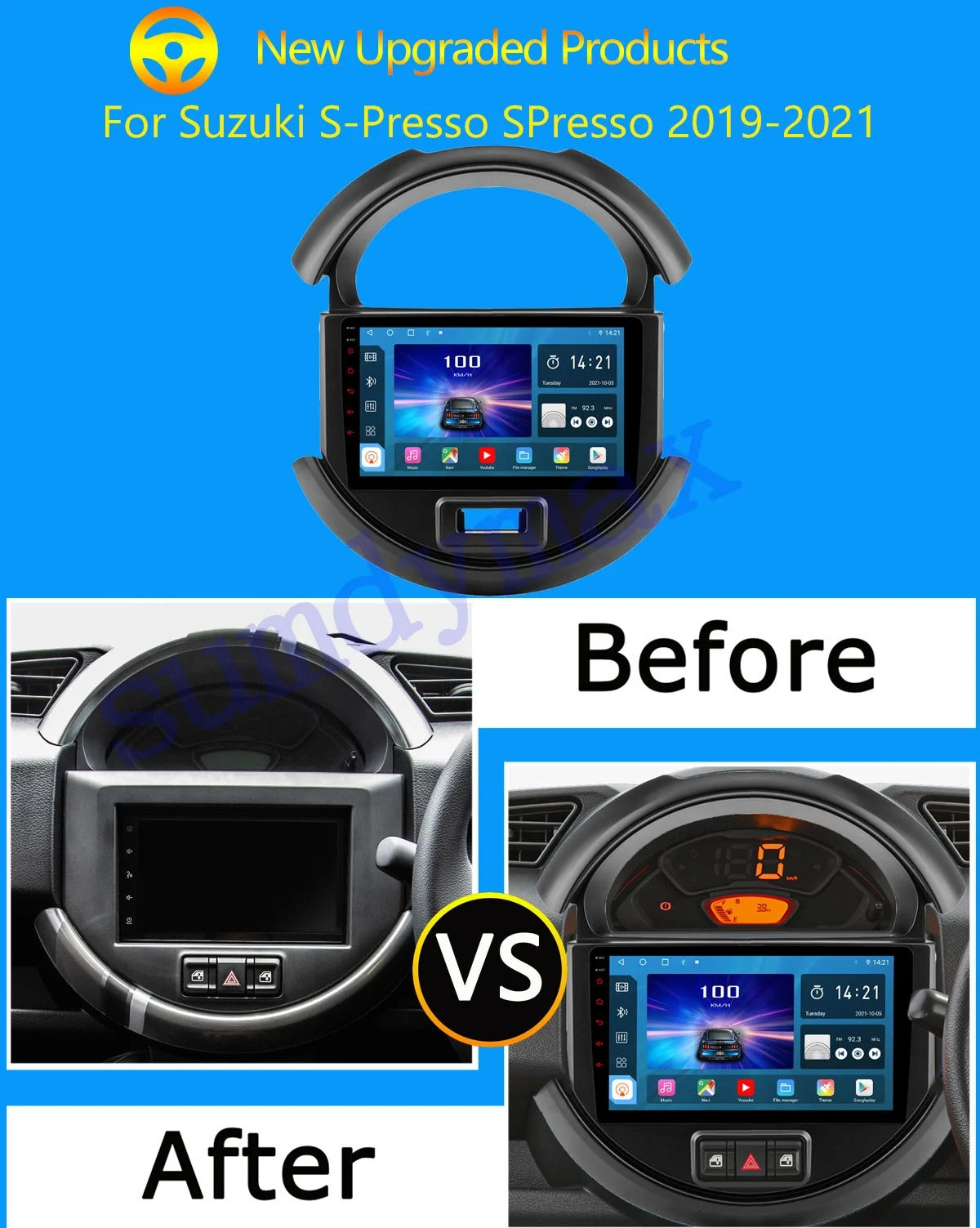 Dash Kit de 10 Pulgadas SUZUKI SPRESSO GL 2019 al 2021