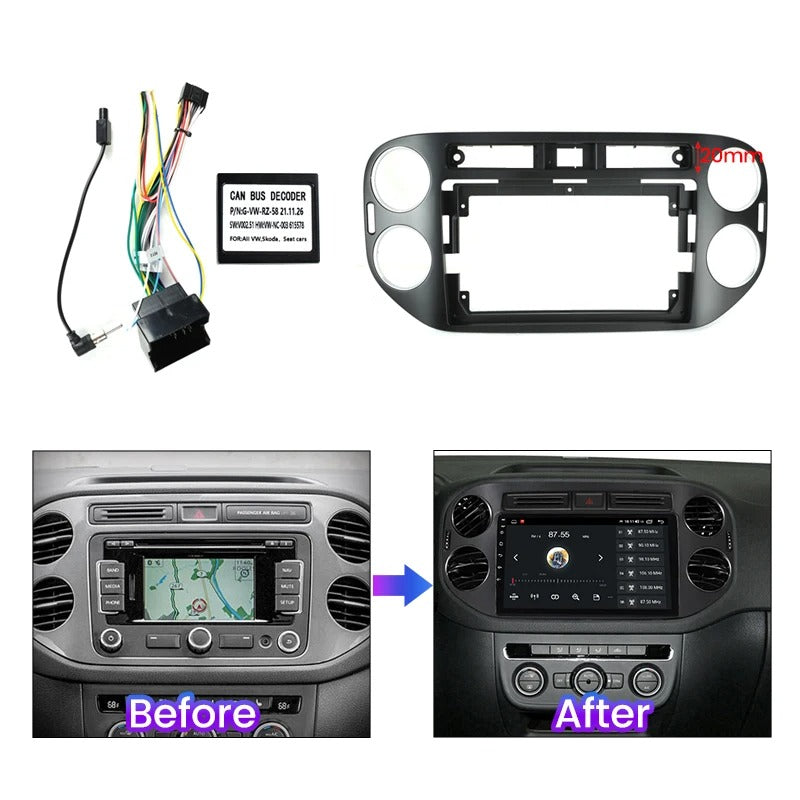 Dash Kit de 9 Pulgadas VOLKSWAGEN TIGUAN 2010 al 2015