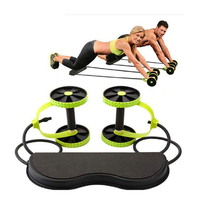 Entrenadores abdominales Doble Ab Roller Wheel Fitness