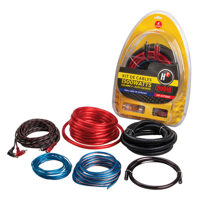 KIT DE CABLES CALIBRE 4 / 1500 WATTS HF AUDIO