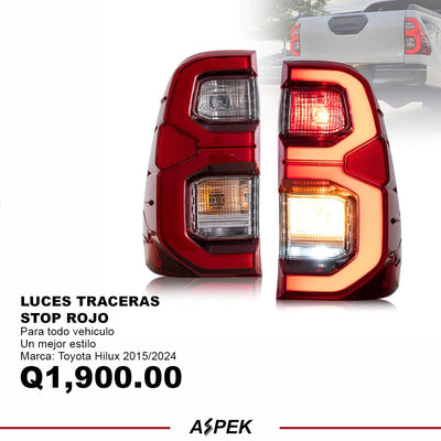 LUCES TRACERAS STOP AHUMADOS Y ROJOS: