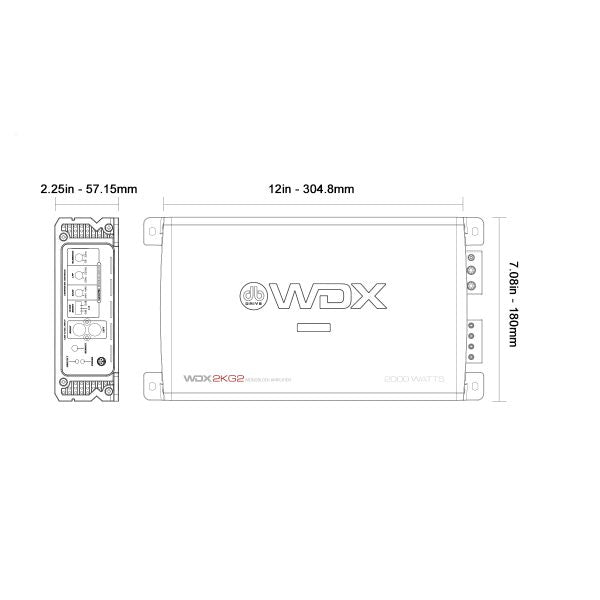 AMPLIFICADOR DB DRIVE 2,000 WATTS MONOBLOCK WDX2KG2