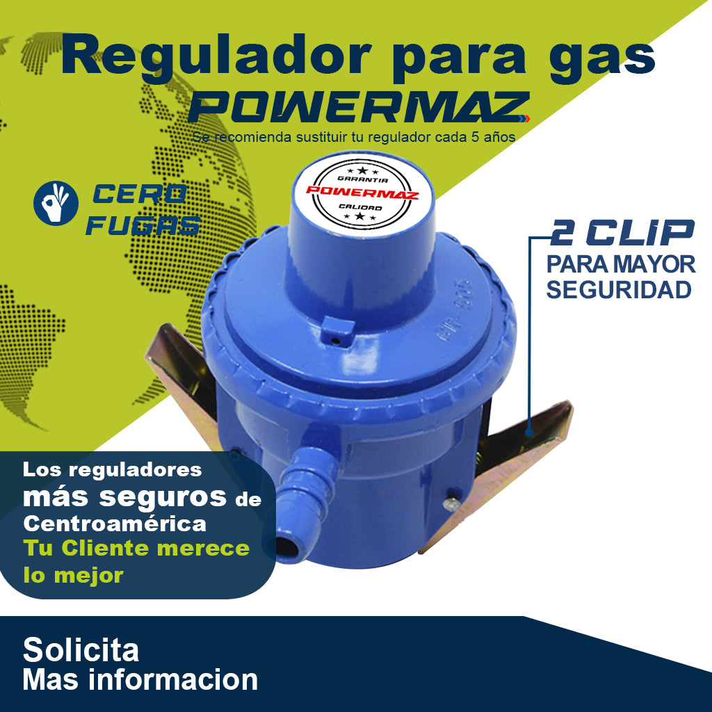 REGULADOR DE GAS POWERMAZ 2 CLIP
