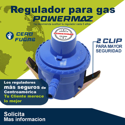REGULADOR DE GAS POWERMAZ 2 CLIP