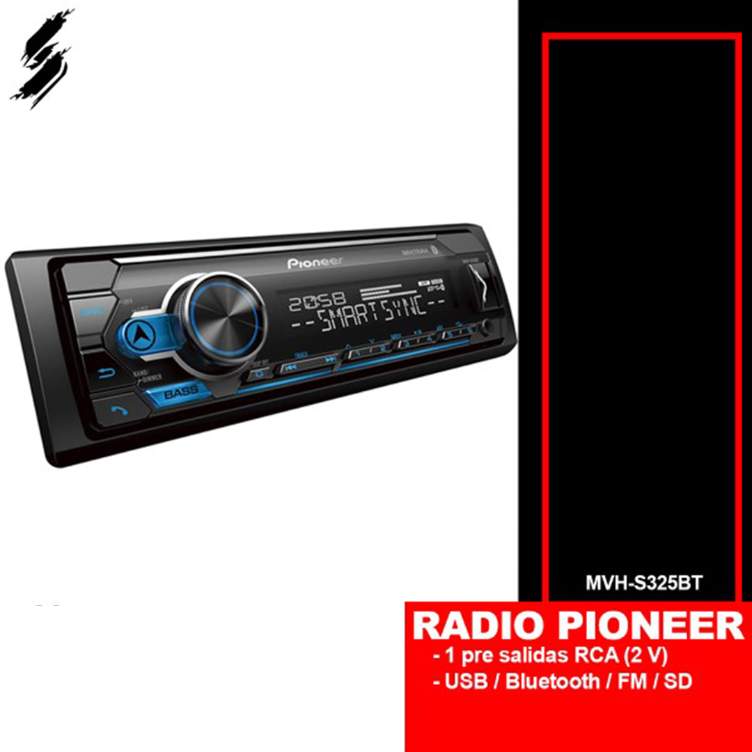 RADIO PIONEER SIN DISCO Y BLUETOOTH MVH-S325BT