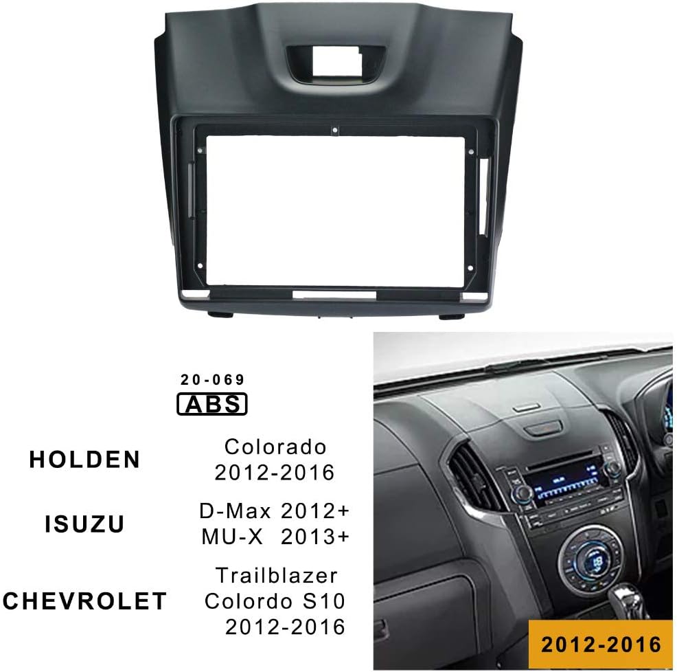 Dash Kit de 9 Pulgadas CHEVROLET TRAILBLAZER, COLORADO S10, ISUZU D-MAX Y MU-X 2012 al 2016