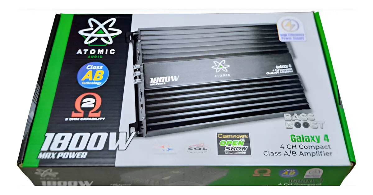 AMPLIFICADOR ATOMIC 18000 WATTS 4 CANALES