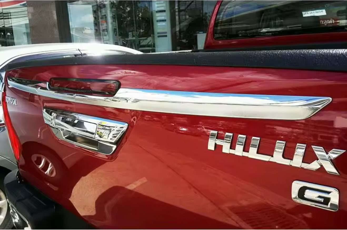 Cubierta cromada para puerta trasera para Toyota Hilux Revo 2016 al 2020,