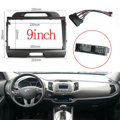 Dash Kit de 9 Pulgadas KIA SPORTAGE 2009 al 2015