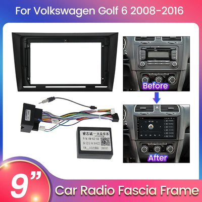 Dash Kit  de 9 Pulgadas VOLKSWAGEN GOLF 6 2008 al 2016