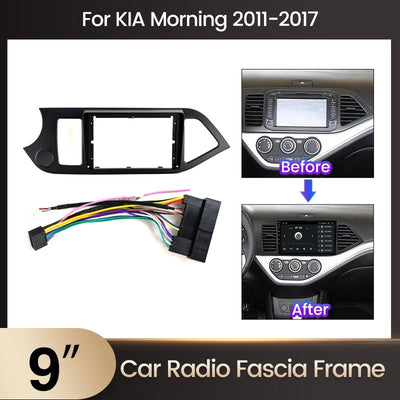 Dash Kit de 9 Pulgadas KIA PICANTO, MORNING 2011 al 2017
