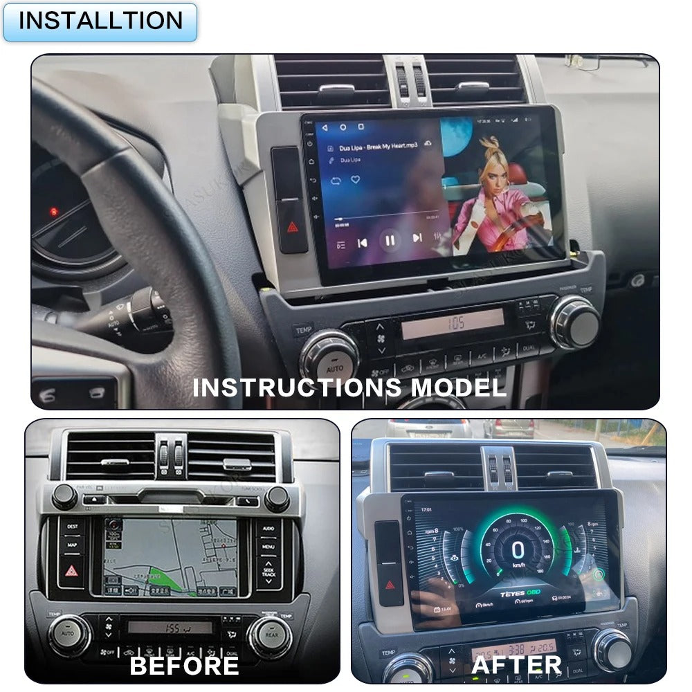 Dash Kit  de 10 Pulgadas TOYOTA PRADO 2014 al 2017