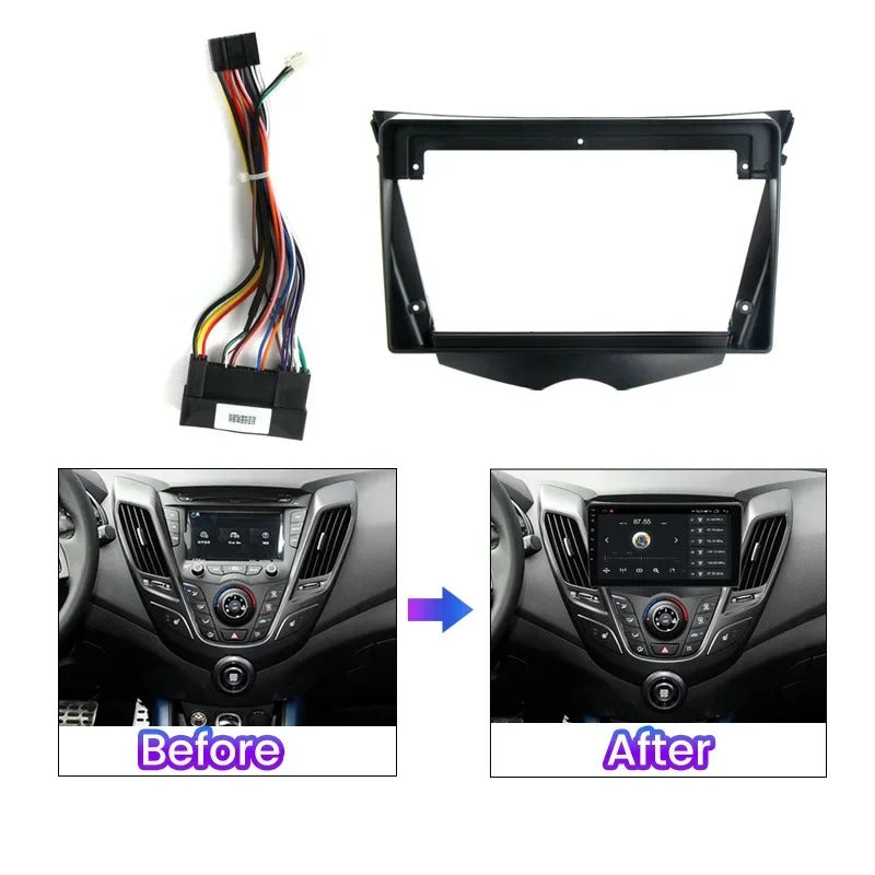 Dash Kit  de 9 Pulgadas HYUNDAI VELOSTER 2011 al 2017