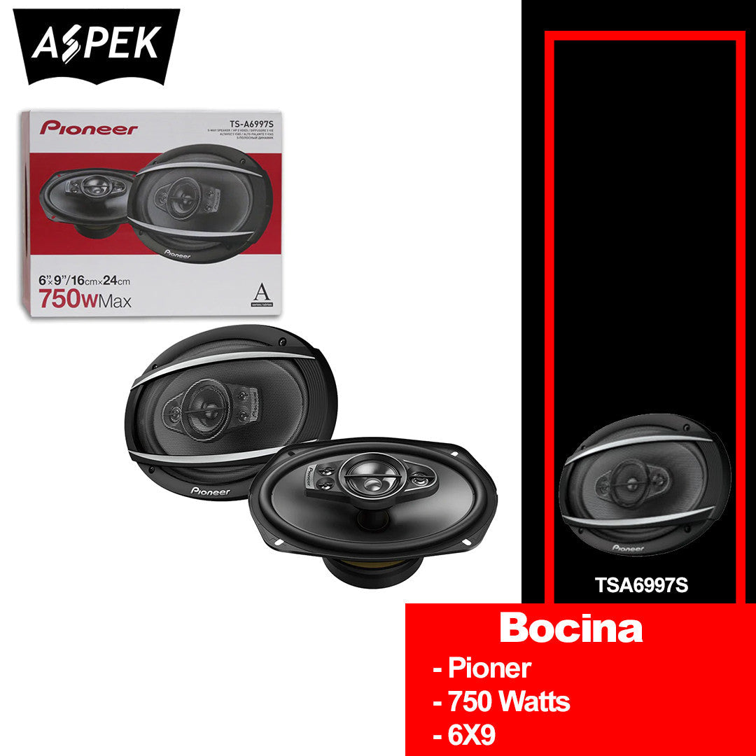 BOCINAS PIONEER DE 750 WATTS 6X9 PULGADAS